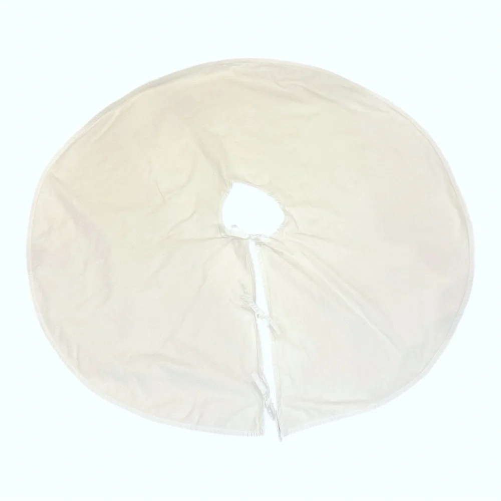 West Elm Velvet tree skirt Ivory 48‎ inch Diameter